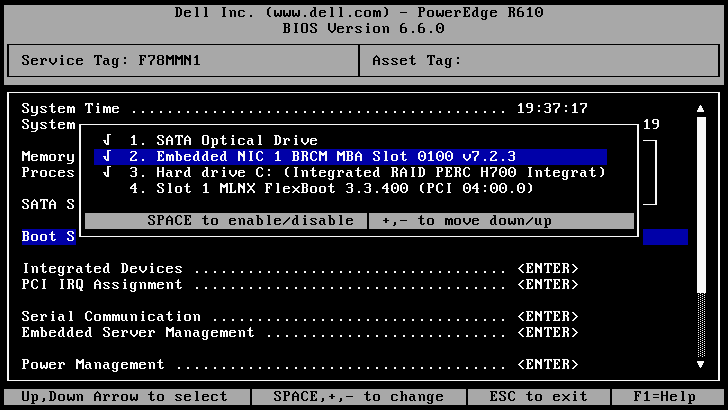 Configure Boot Order alt text